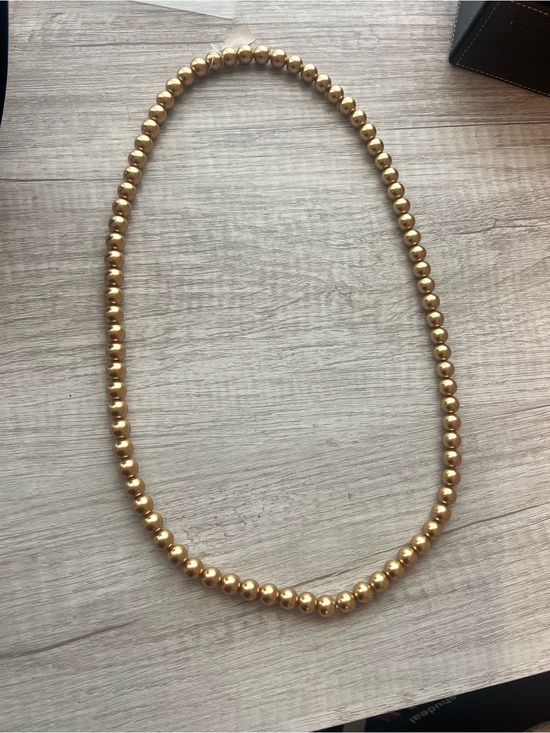 miadeluxe Jewelry - Gold Tone Beaded Statement Necklace | Classic Ball Bead Strand